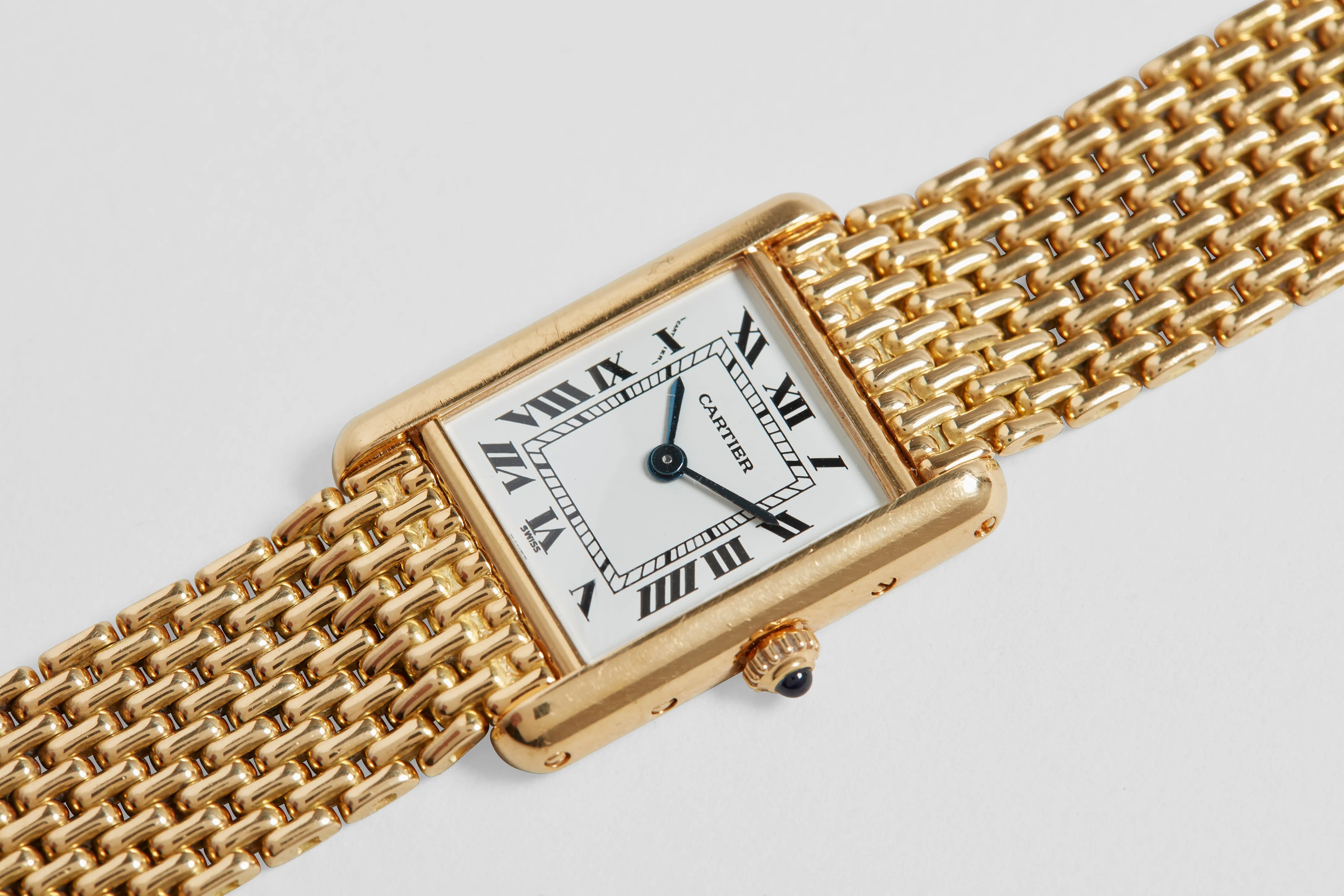 Cartier Tank Louis on Beads of Rice Bracelet