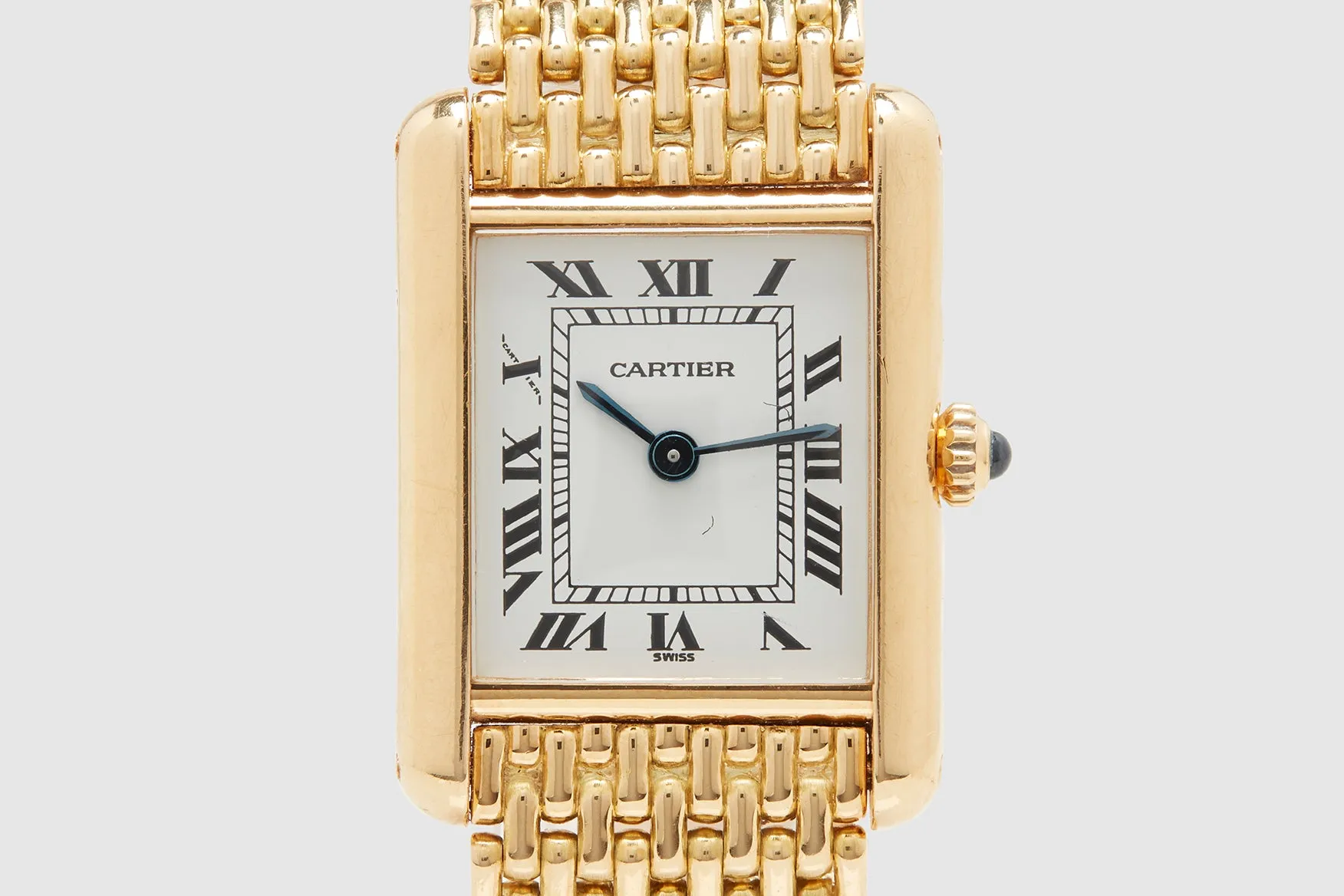 Cartier Tank Louis on Beads of Rice Bracelet