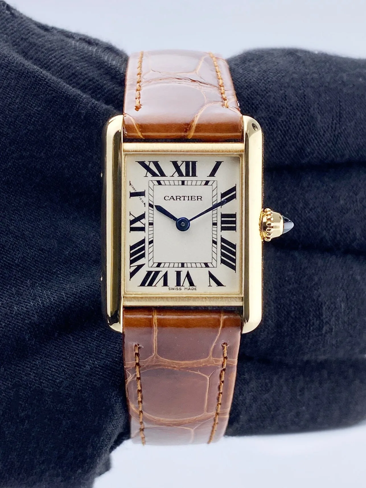 Cartier Tank Louis W1529856 18K Yellow Gold Ladies Watch Box Papers