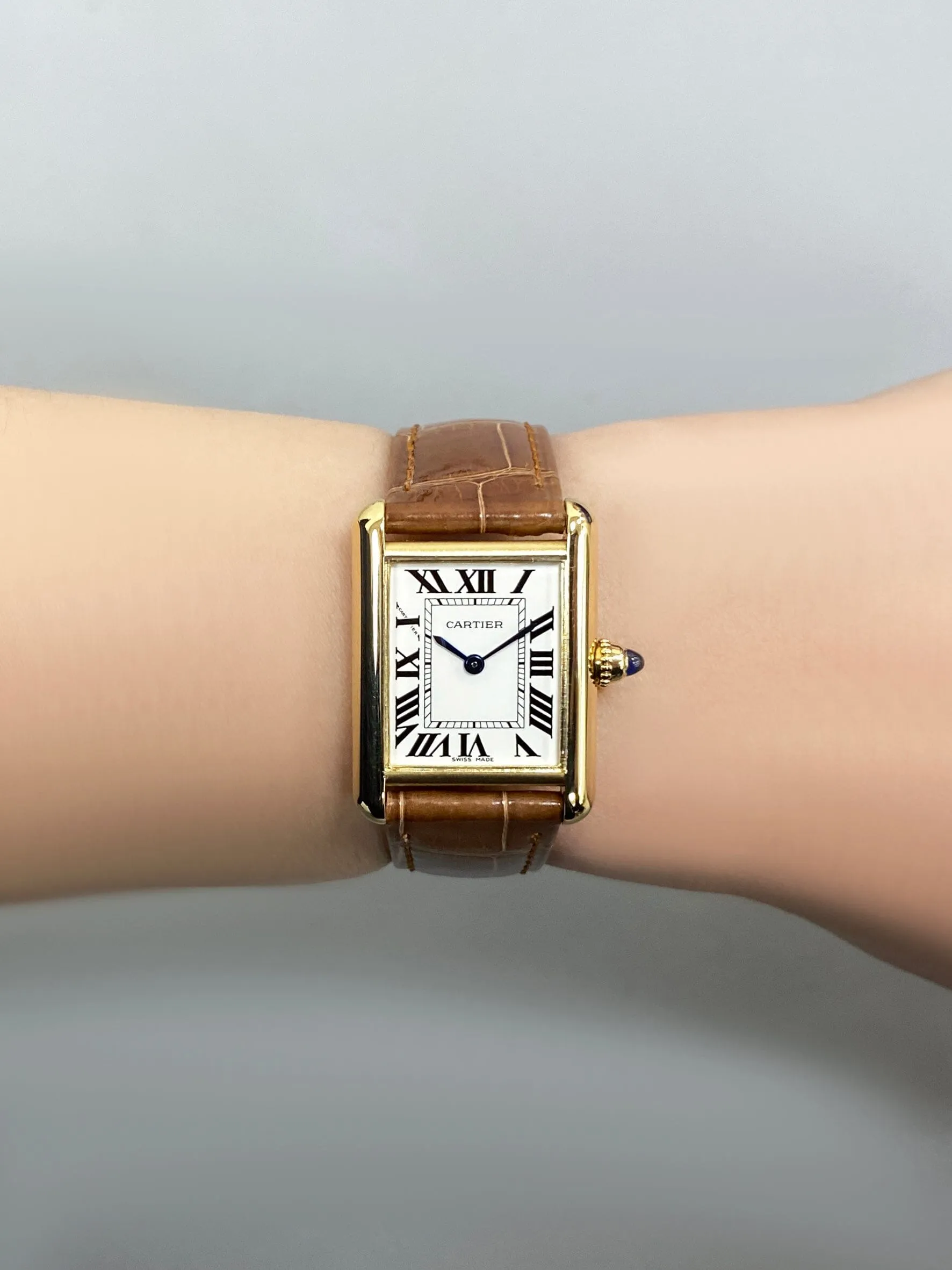 Cartier Tank Louis W1529856 18K Yellow Gold Ladies Watch Box Papers