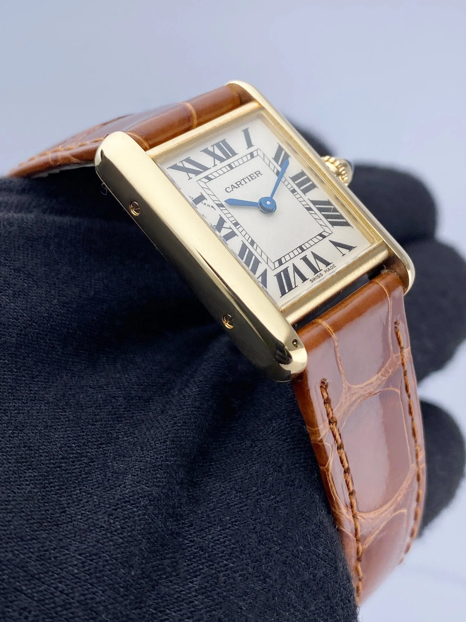 Cartier Tank Louis W1529856 18K Yellow Gold Ladies Watch Box Papers