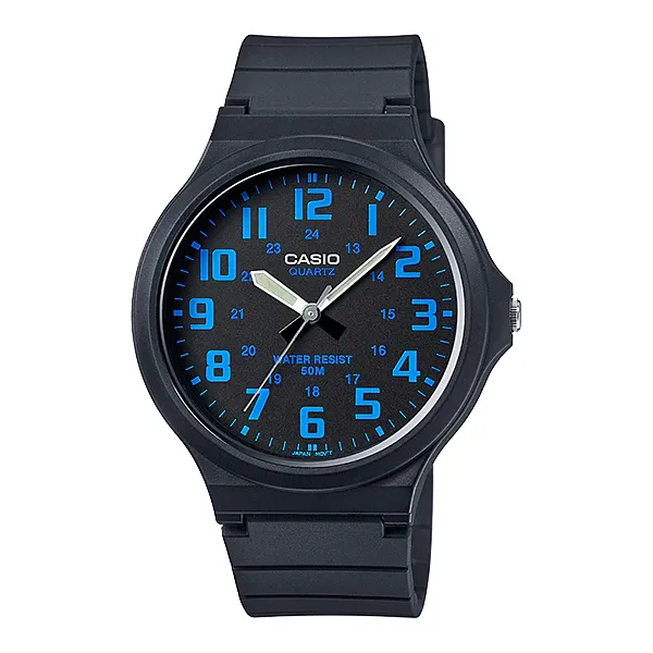 Casio Black Resin Strap Black Dial Quartz Watch for Gents - MW-240-2BVDF