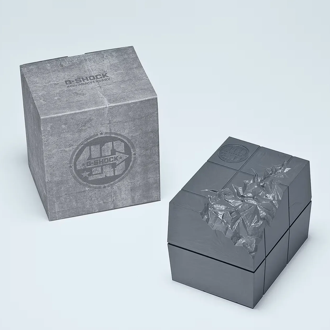 Casio G-Shock 40th Anniversary Full Metal Square Face Recrystallised Steel GMW-B5000PS-1