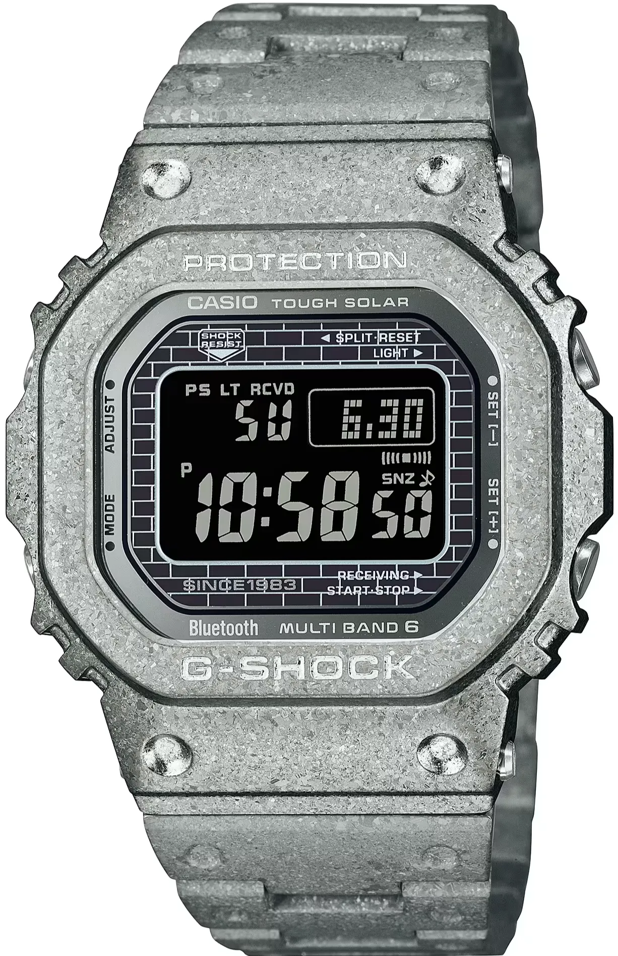 Casio G-Shock 40th Anniversary Full Metal Square Face Recrystallised Steel GMW-B5000PS-1