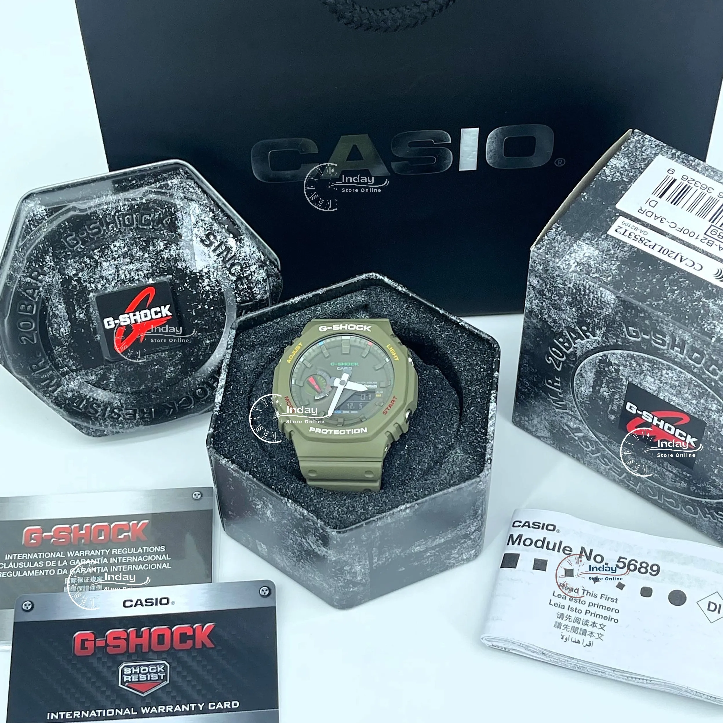 Casio G-Shock Men's Watch GA-B2100FC-3A Analog-Digital 2100 Series Shock Resistant Carbon Core Guard Structure Tough Solar (Solar powered)
