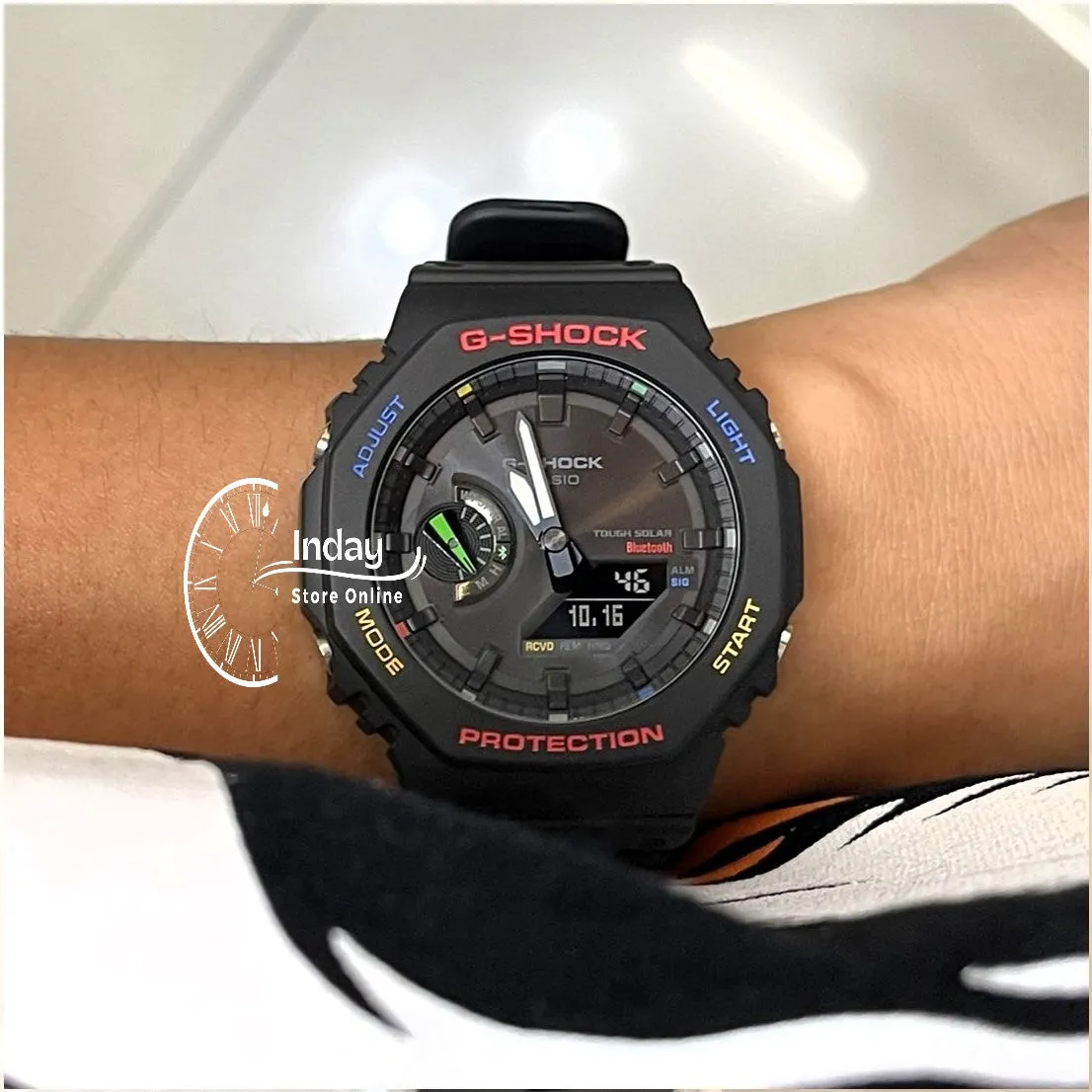 Casio G-Shock Unisex Watch GA-B2100FC-1A Analog-Digital 2100 Series New Arrival Carbon Core Guard Structure Tough Solar (Solar powered)