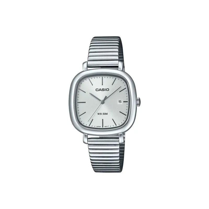 Casio LTP-B166D-7AVDF Women Analog Watch with Silver Stainless Steel Band