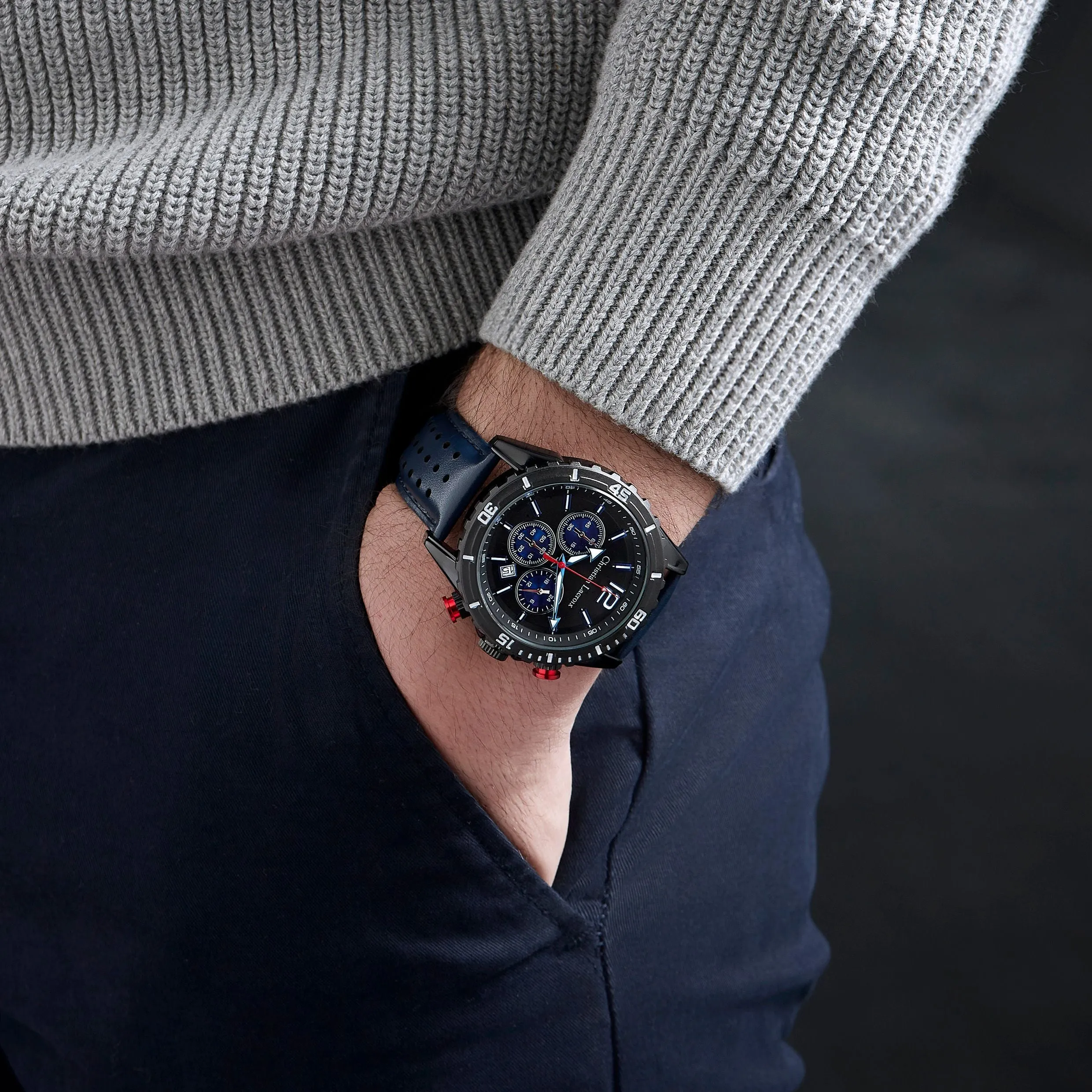 CHRISTIAN LACROIX LMK489N - Chronograph Sol Navy & Black