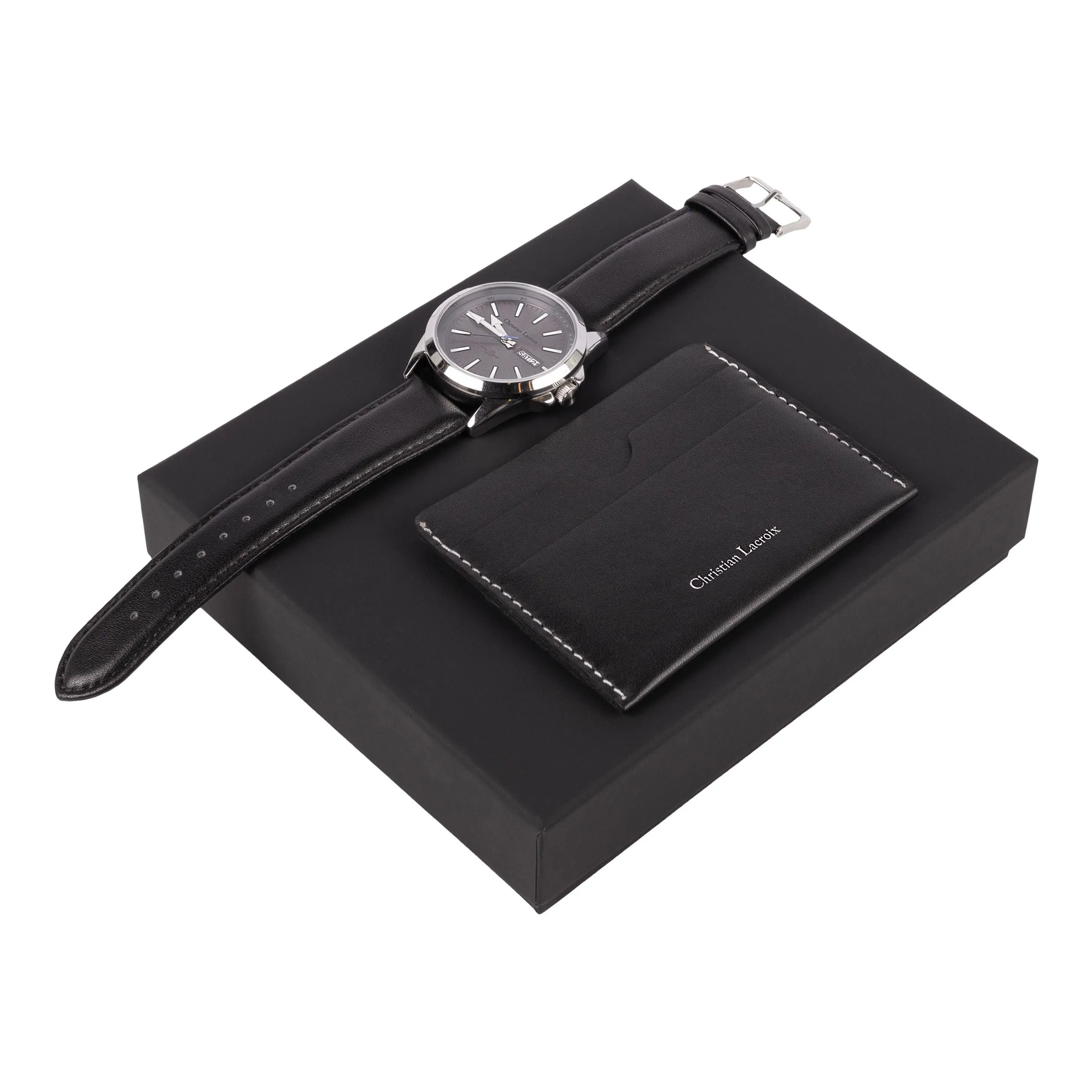 Christian Lacroix LPCD314A-Set Alter Black (card holder & watch)