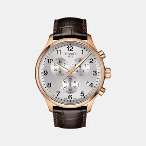 Chrono Xl Men Chronograph Leather Watch T1166173603700