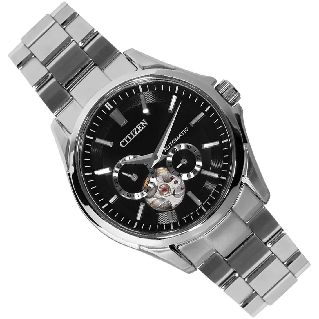 Citizen Automatic Black Open Heart Dial NP1010-51E Stainless Steel Watch