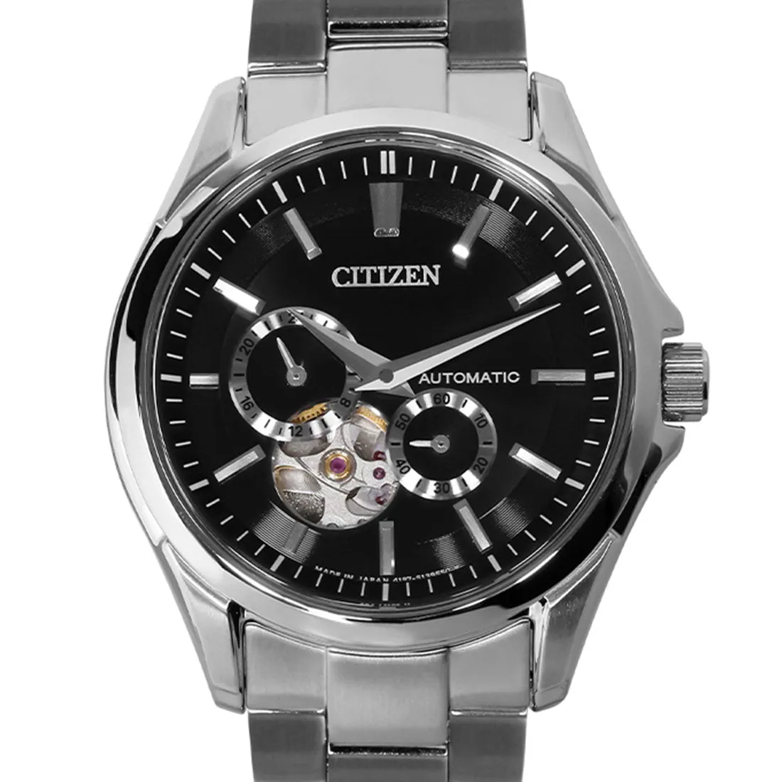 Citizen Automatic Black Open Heart Dial NP1010-51E Stainless Steel Watch