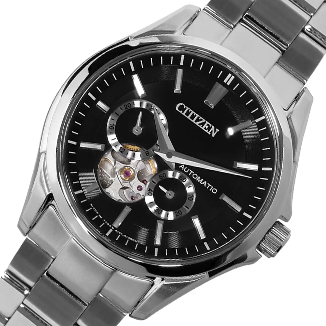 Citizen Automatic Black Open Heart Dial NP1010-51E Stainless Steel Watch