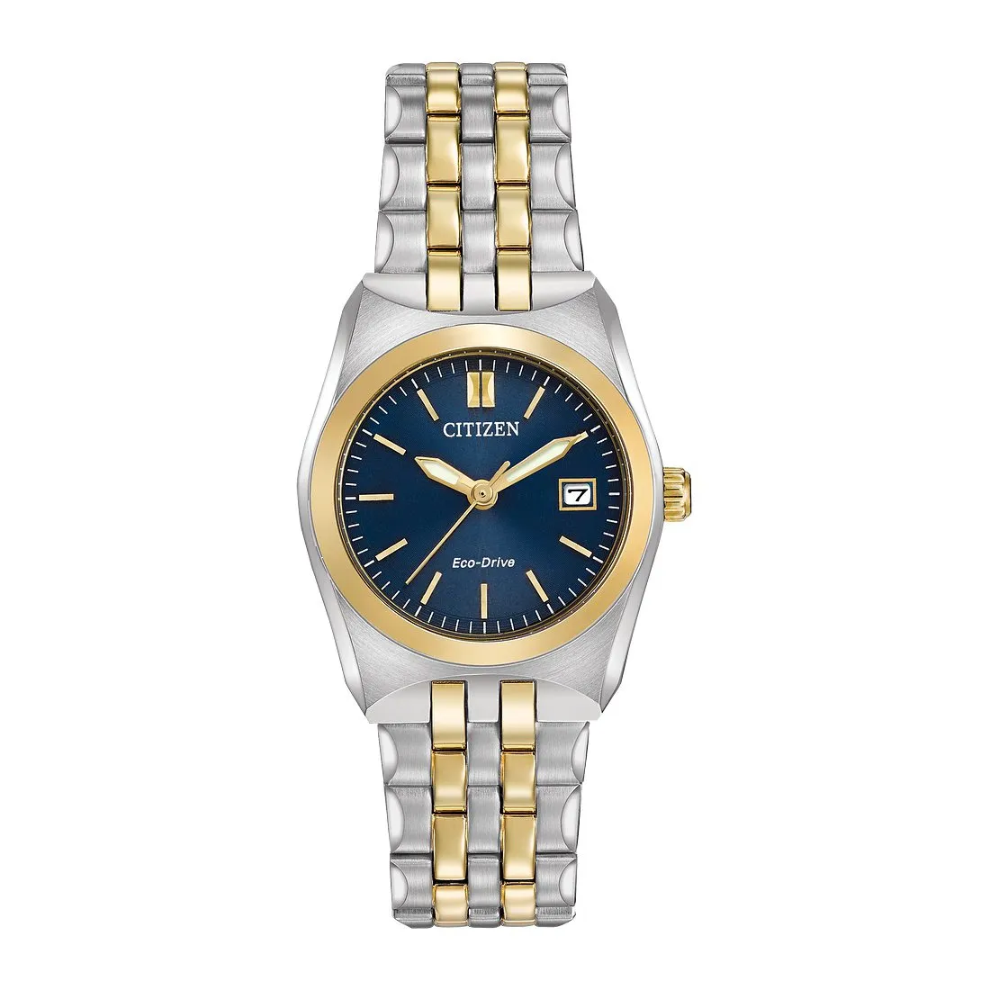 Citizen Corso Ladies Eco Drive Two Tone Blue Dial Watch