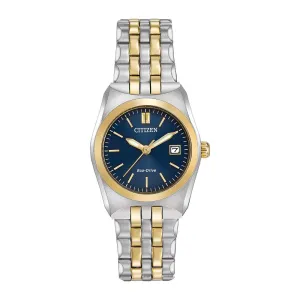 Citizen Corso Ladies Eco Drive Two Tone Blue Dial Watch