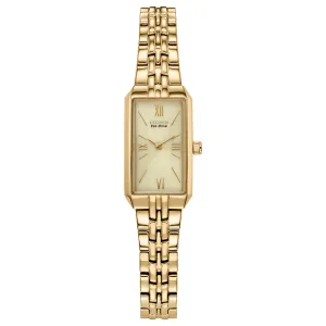 Citizen Ladies Eco Drive Classic Baguette Stainless Gold Tone Watch