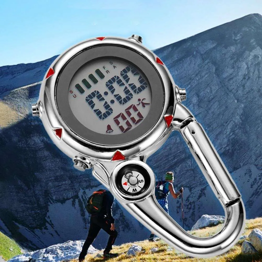 Clip On Carabiner Digital Sports Watches Quartz 