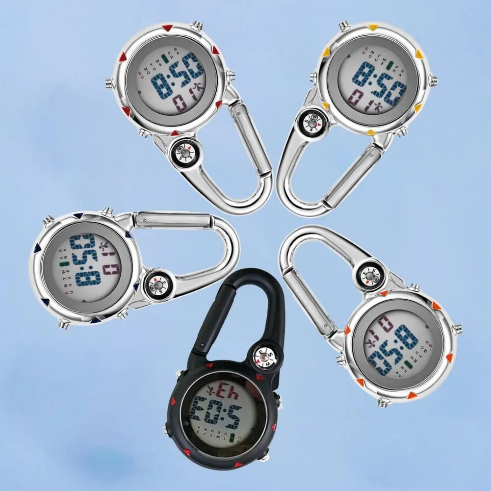 Clip On Carabiner Digital Sports Watches Quartz 