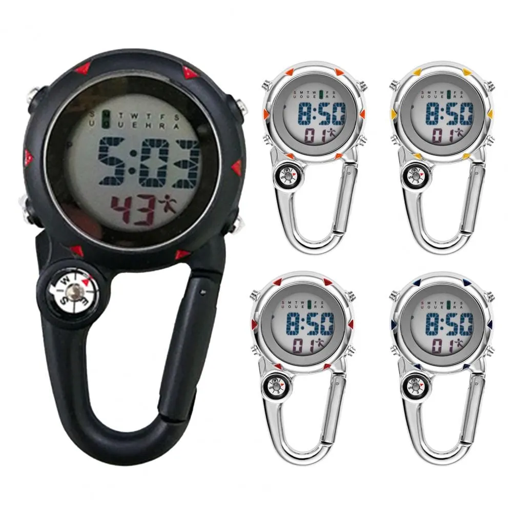 Clip On Carabiner Digital Sports Watches Quartz 