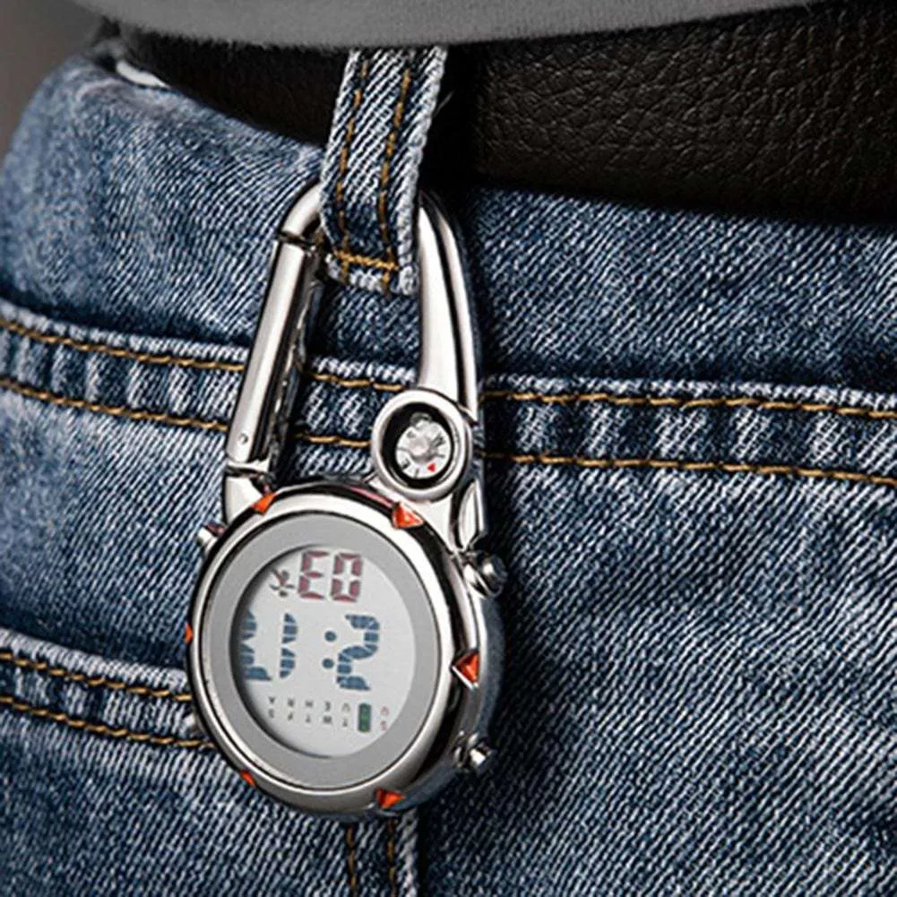 Clip On Carabiner Digital Sports Watches Quartz 
