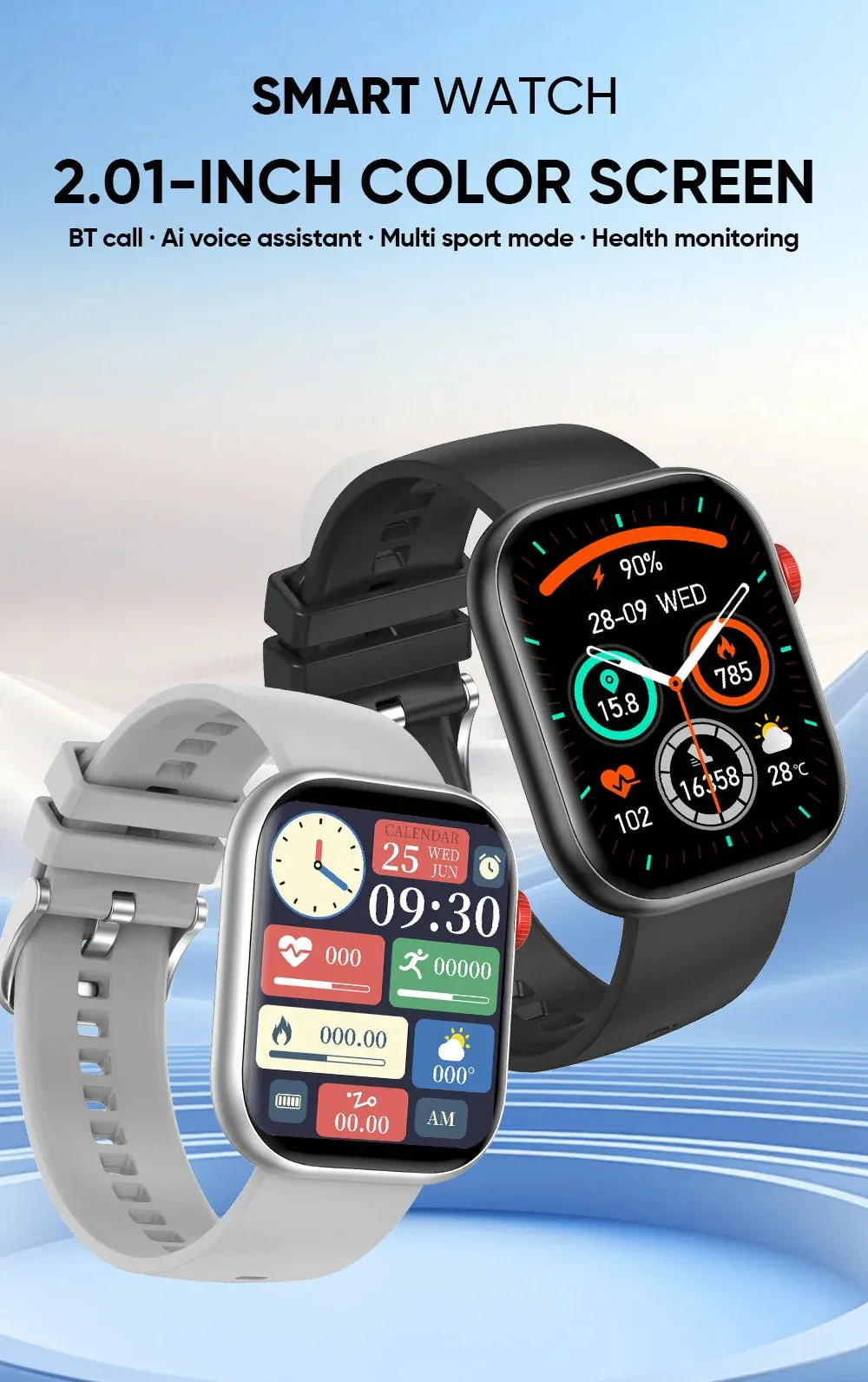 Comparable to the Apple Watch Smart Watch Heart Rate Boold Pressure Full Touch Screen Bluetooth Call Waterproof Watches Sport Fitness Tracker Smartwatch Voice Assistant