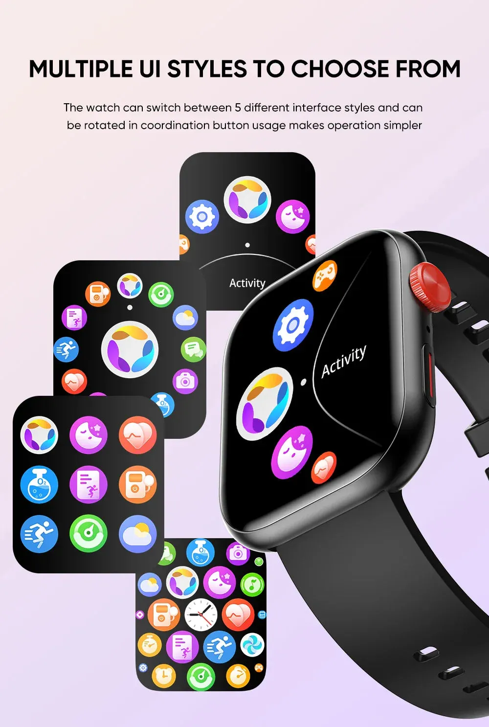 Comparable to the Apple Watch Smart Watch Heart Rate Boold Pressure Full Touch Screen Bluetooth Call Waterproof Watches Sport Fitness Tracker Smartwatch Voice Assistant