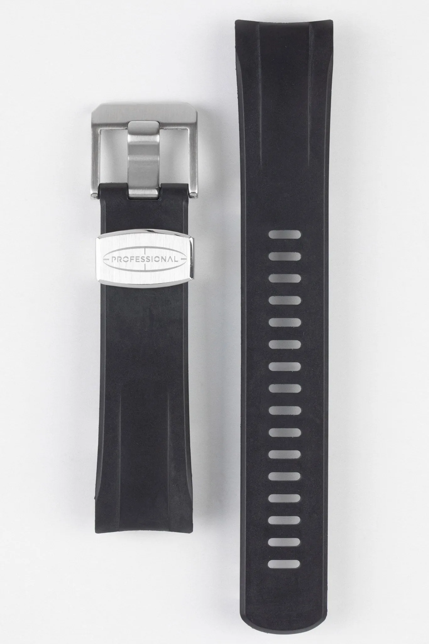 CRAFTER BLUE CB09 Rubber Watch Strap for Seiko "New" Samurai Series – BLACK