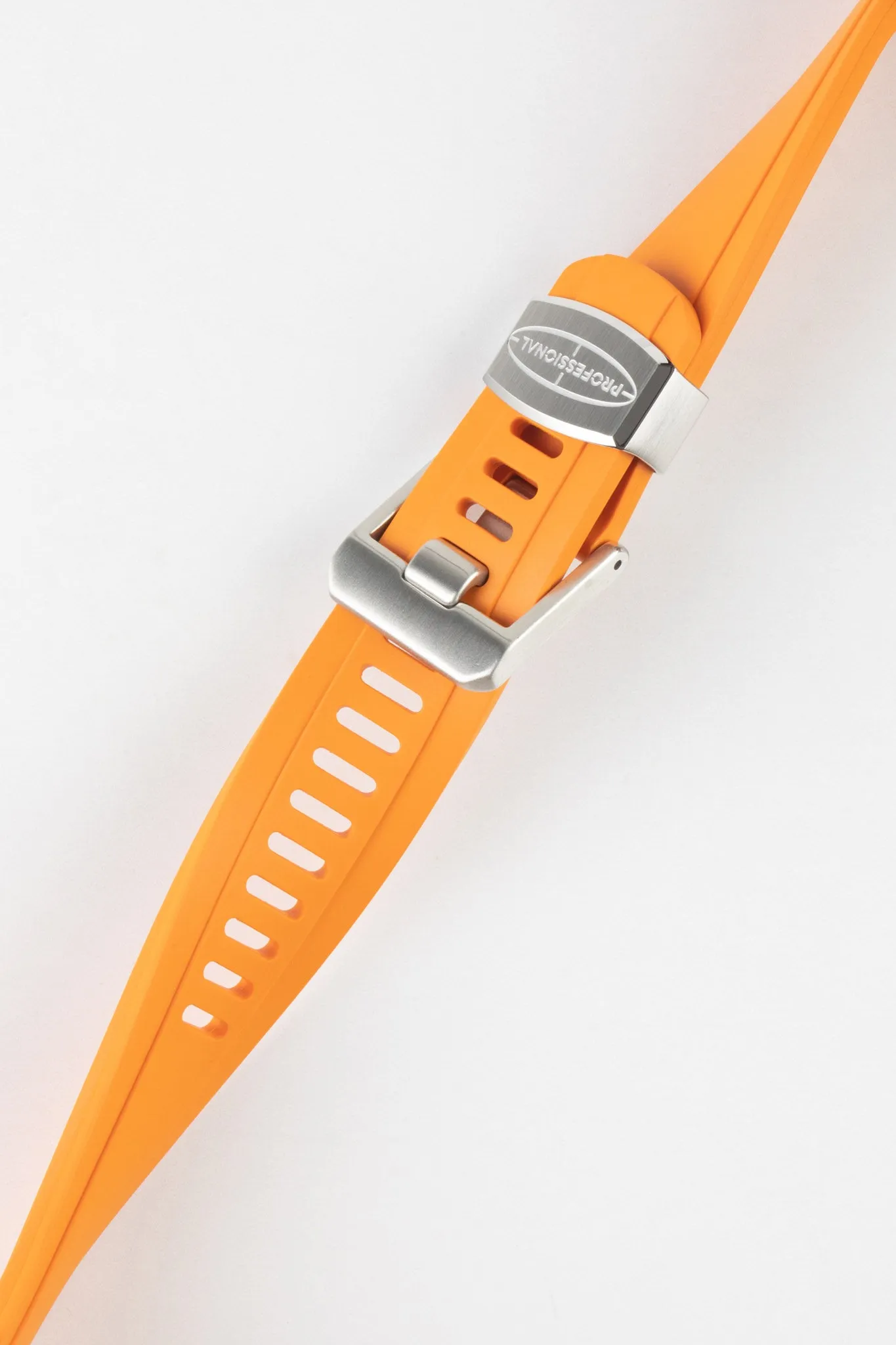 CRAFTER BLUE CB13 Rubber Watch Strap for Seiko MM200 Series – ORANGE with Rubber Keepers