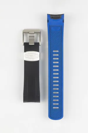 CRAFTER BLUE TD01 Rubber Watch Strap for Tudor Black Bay Series – BLACK & BLUE
