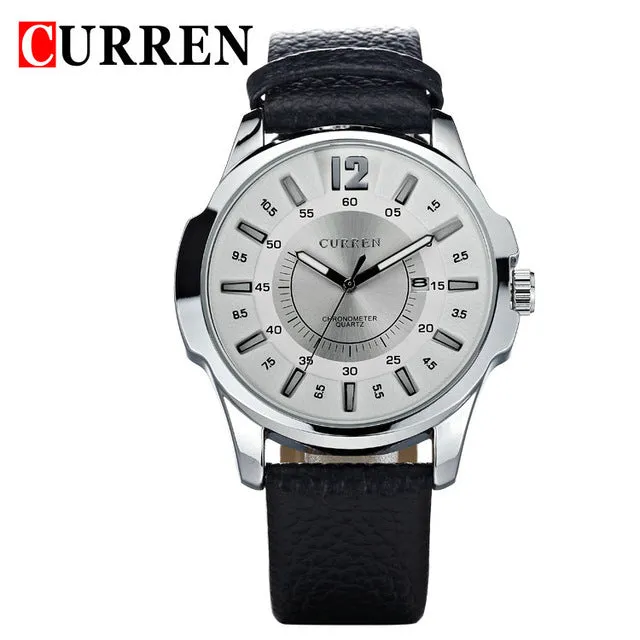 CURREN FASHION LUXURY BRAND MALE CLOCK HOURS DATE BROWN LEATHER STRAP MAN BUSINESS CASUAL WRIST WATCHES RELOJ Waterproof