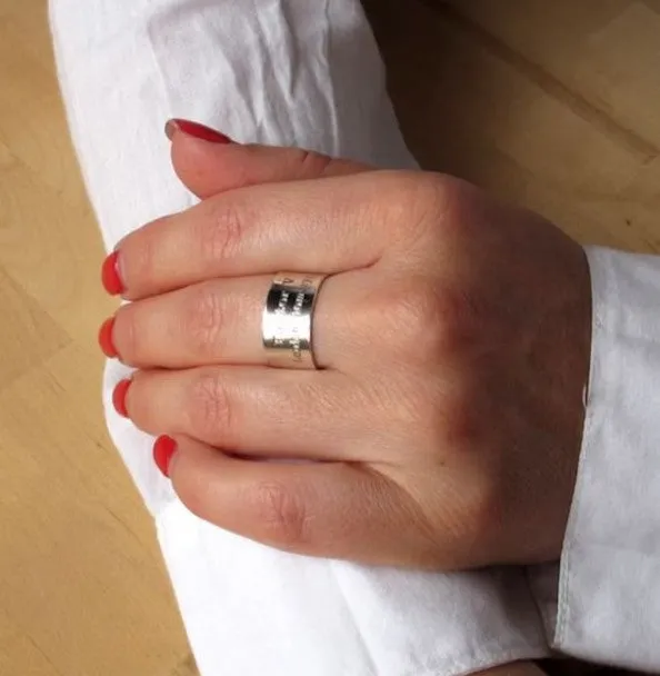 Custom Jewish Ring in Sterling Silver