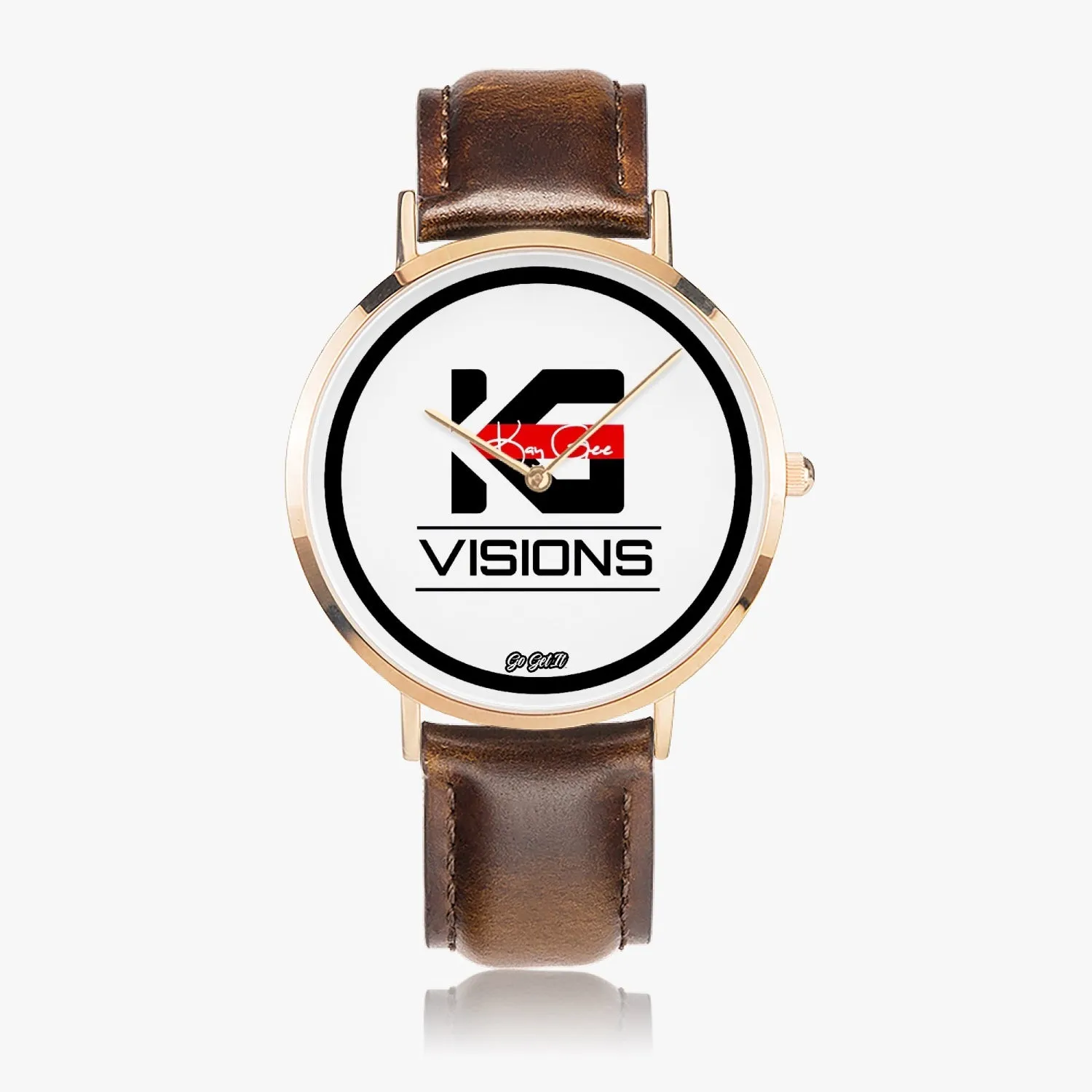 Custom KG Visions Leather Quartz (Rose Gold) [33mm-41mm]
