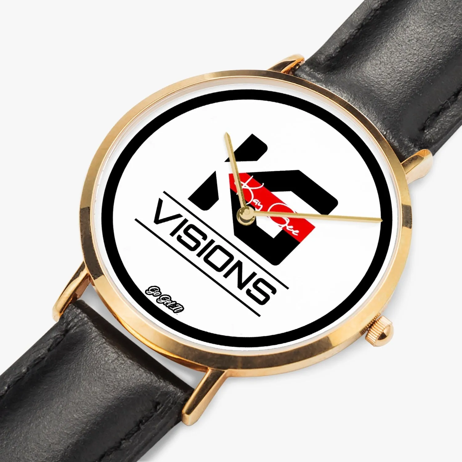 Custom KG Visions Leather Quartz (Rose Gold) [33mm-41mm]