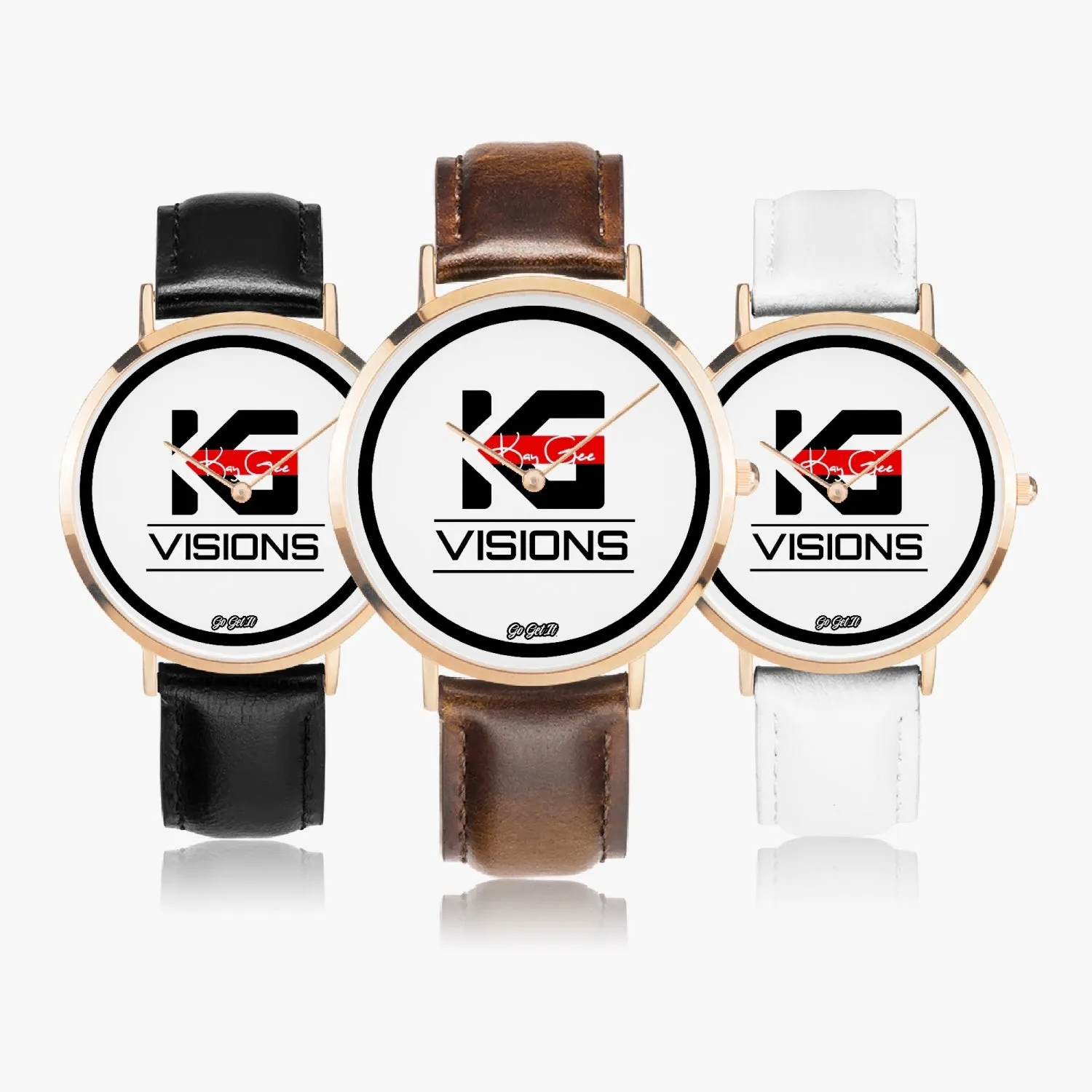 Custom KG Visions Leather Quartz (Rose Gold) [33mm-41mm]