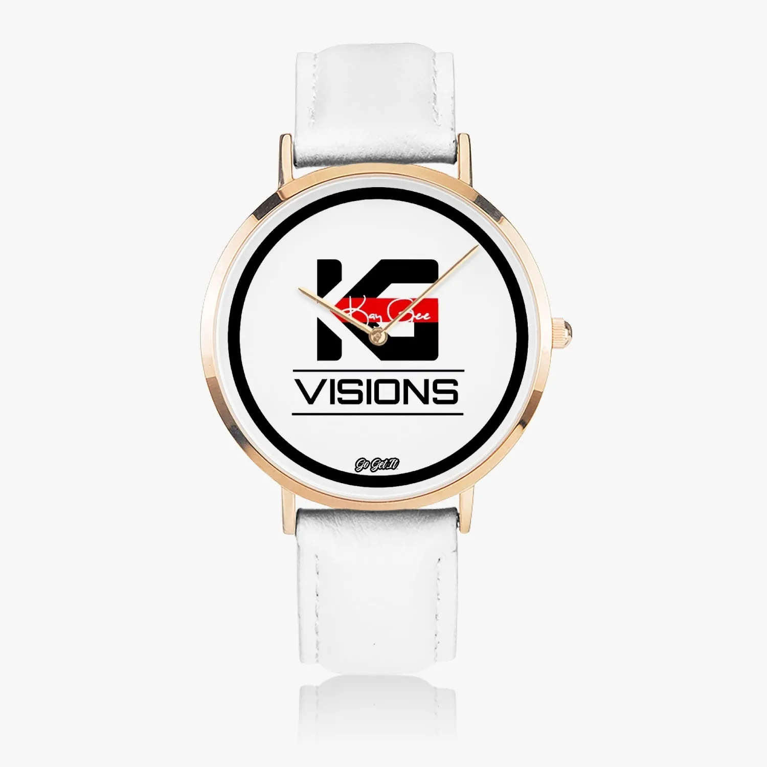 Custom KG Visions Leather Quartz (Rose Gold) [33mm-41mm]