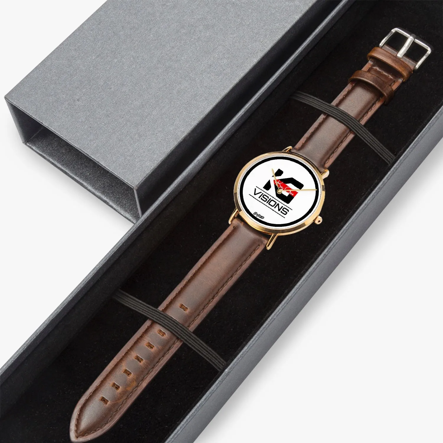 Custom KG Visions Leather Quartz (Rose Gold) [33mm-41mm]