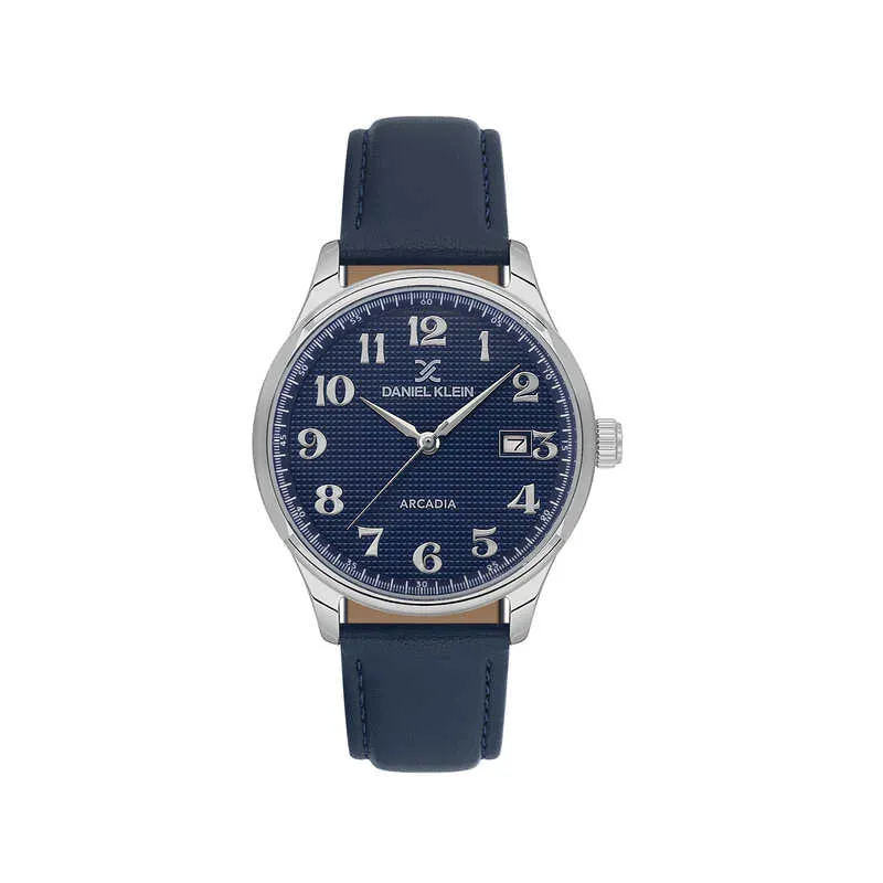 Daniel Klein Arcadia Men's Analog Watch Blue Genuine Leather  DK.6.14051