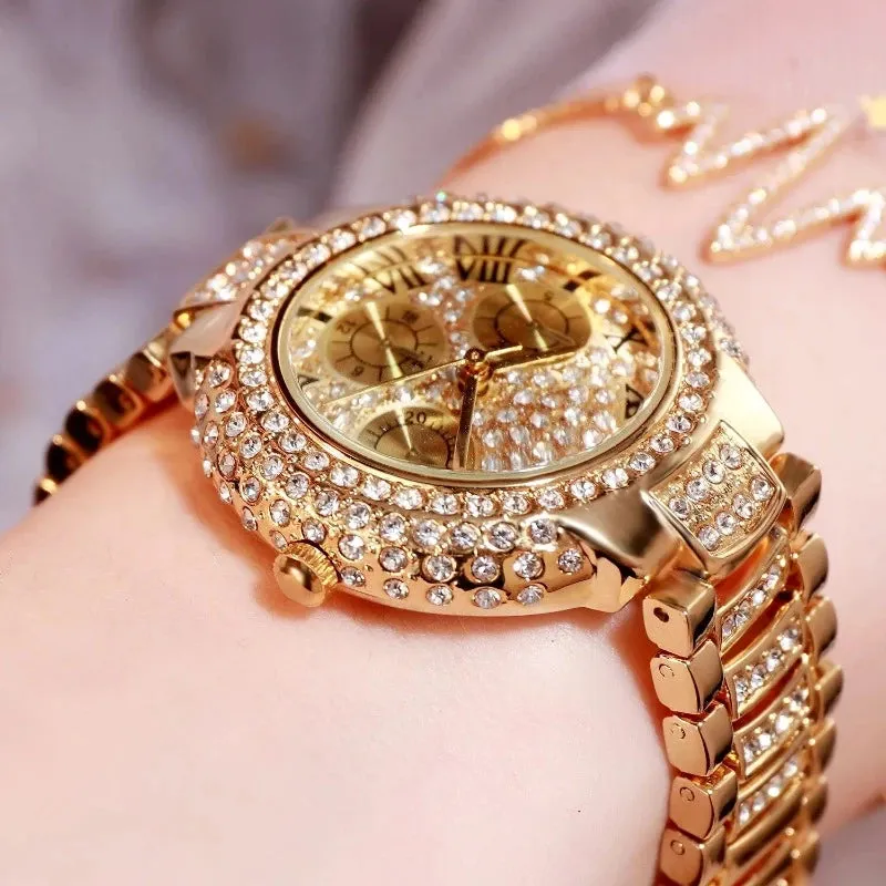 Diamond Starry Sky Roman Watch Bracelet Women Jewelry