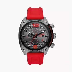 Diesel Overflow Men's Red Silicone Watch