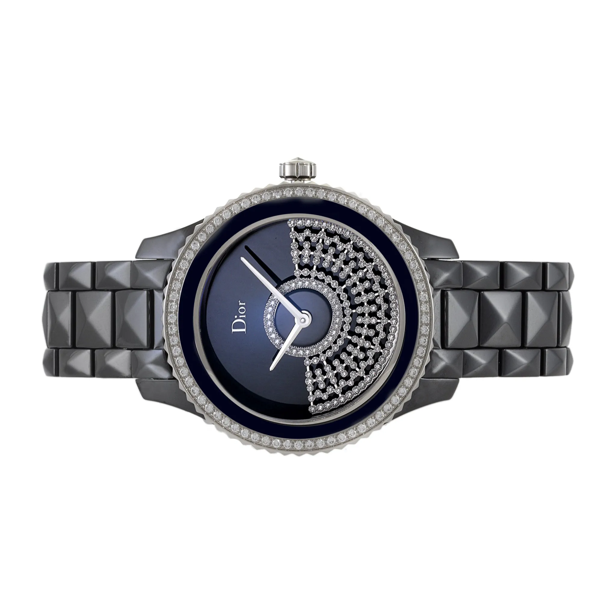 Dior Viii Grand Bal Watch In Black Ceramic and Diamonds
