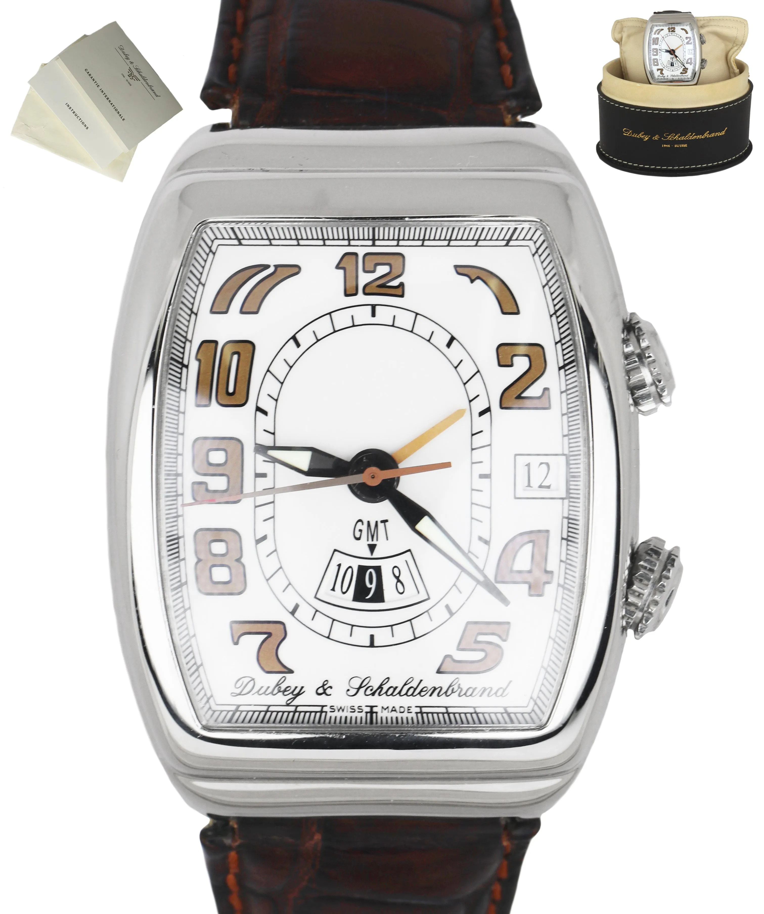 Dubey & Schaldenbrand Sonnerie Alarm GMT Stainless Steel 38mm Automatic Watch