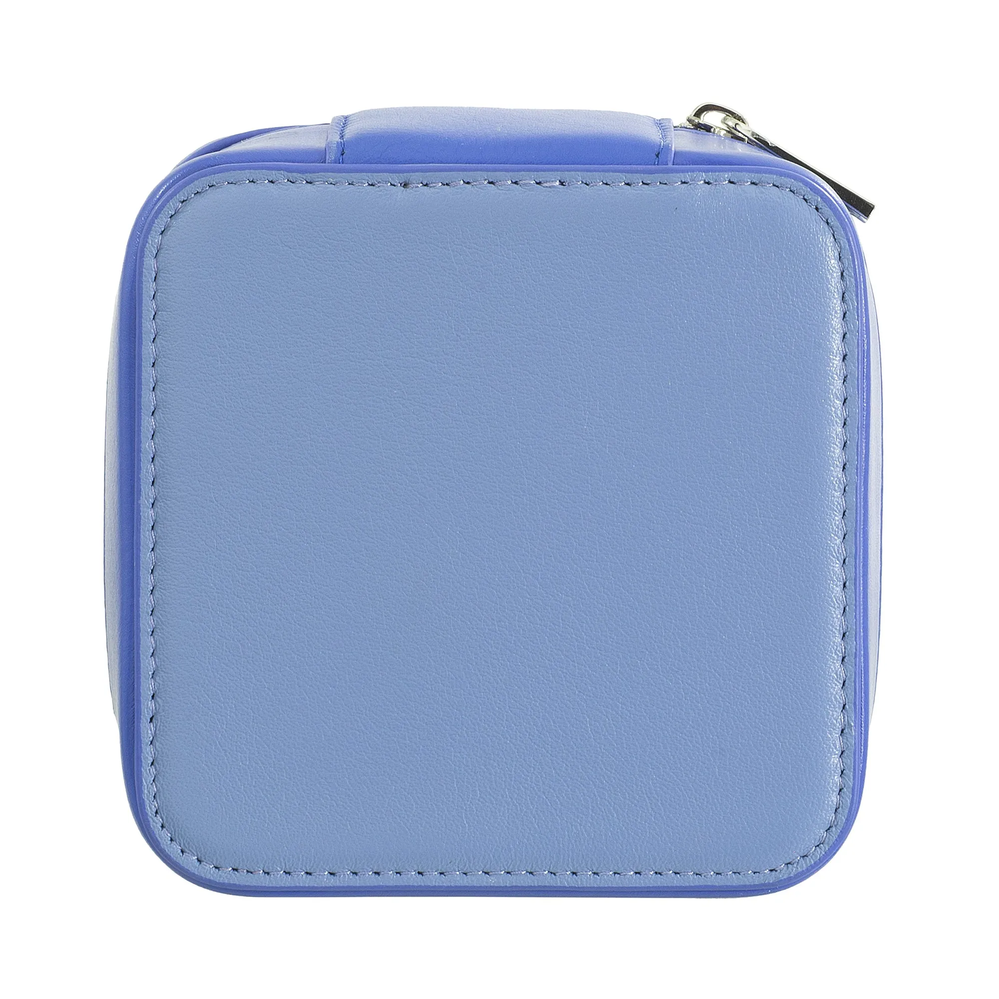 DUDUCAIE Small Square Leather Travel Jewelry with hinge for rings
