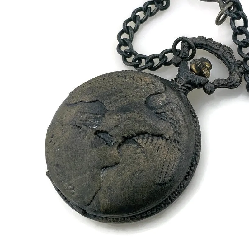 Eagle Pocket Watch with Cover, Multicolor Dial