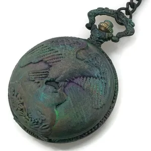 Eagle Pocket Watch with Cover, Multicolor Dial