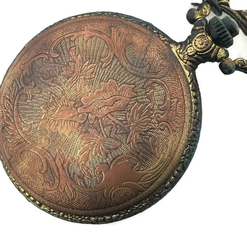 Eagle Pocket Watch with Cover, Multicolor Dial