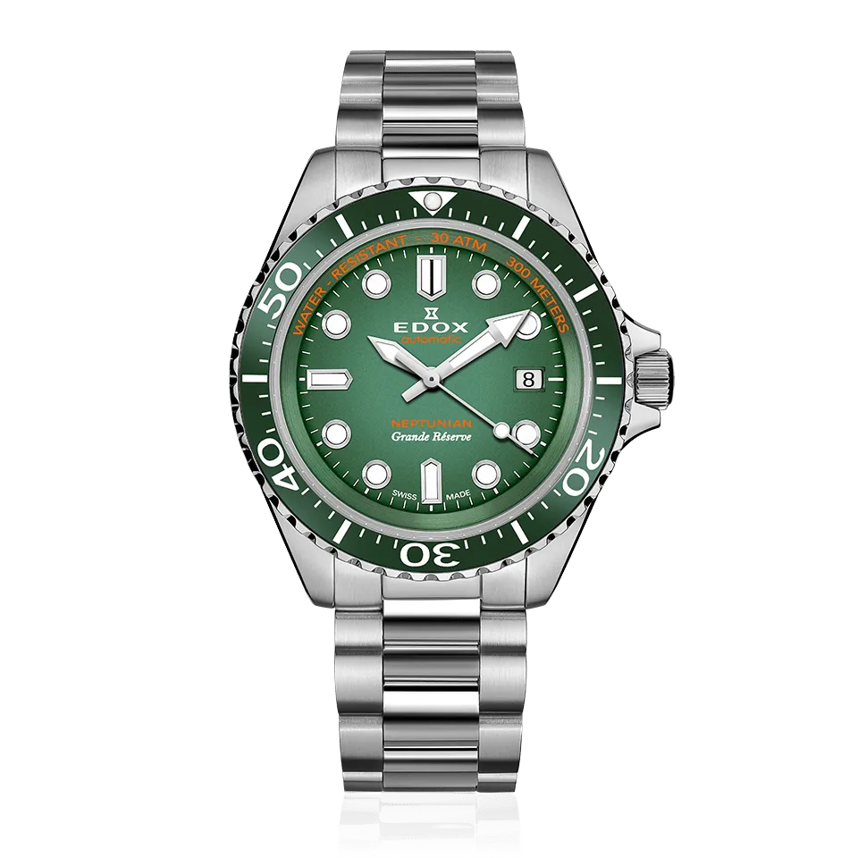 EDOX SWISS MADE 80801-3VM-VDN NEPTUNIAN GRANDE RÉSERVE DATE AUTOMATIC