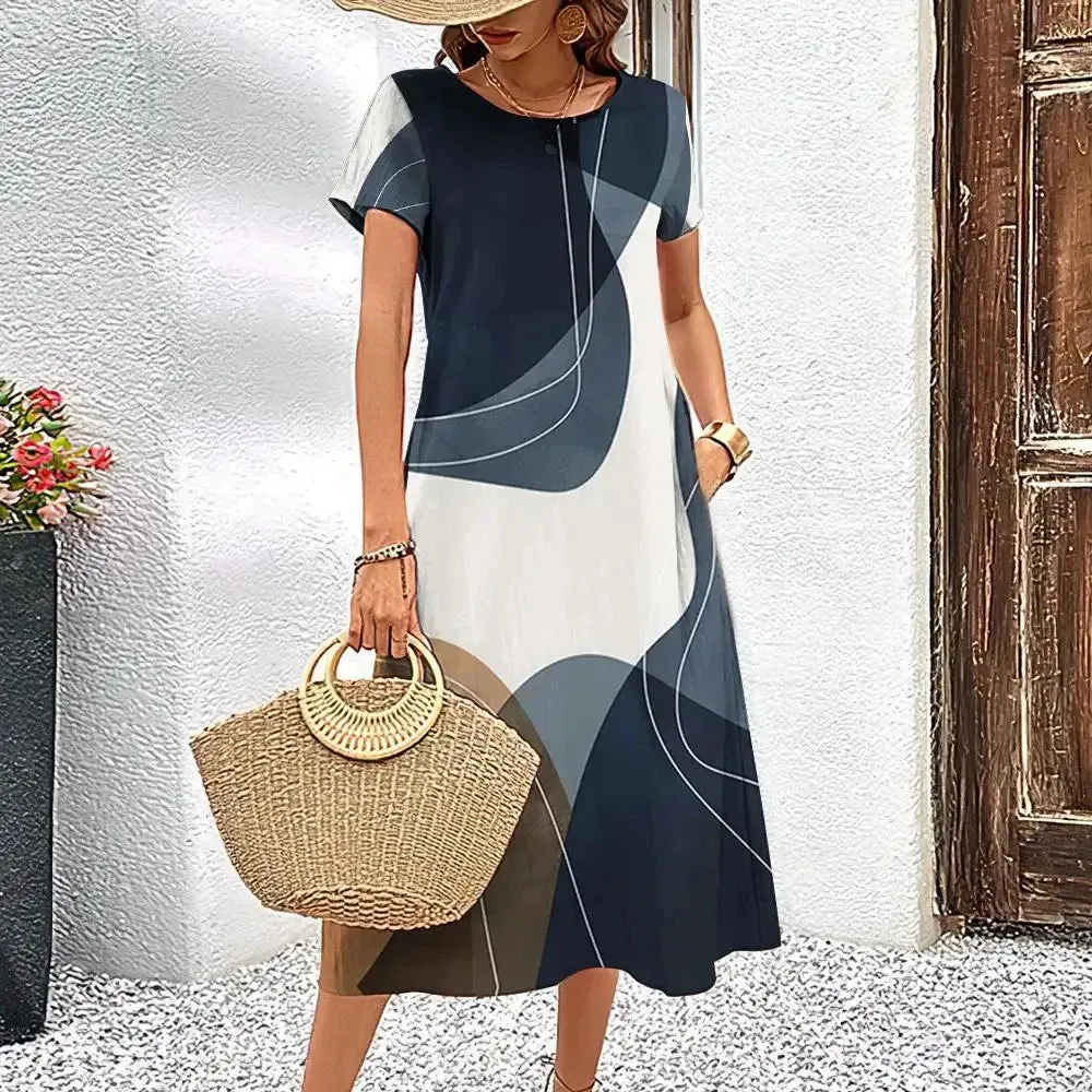 Elegant Women’s Printed Dress