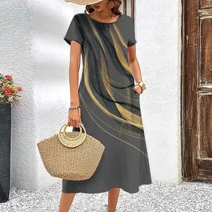 Elegant Women’s Printed Dress