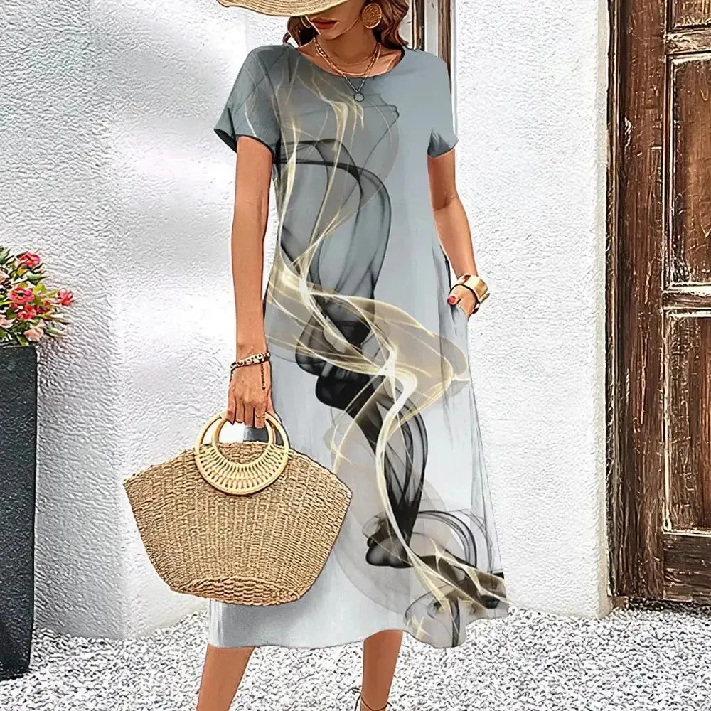 Elegant Women’s Printed Dress