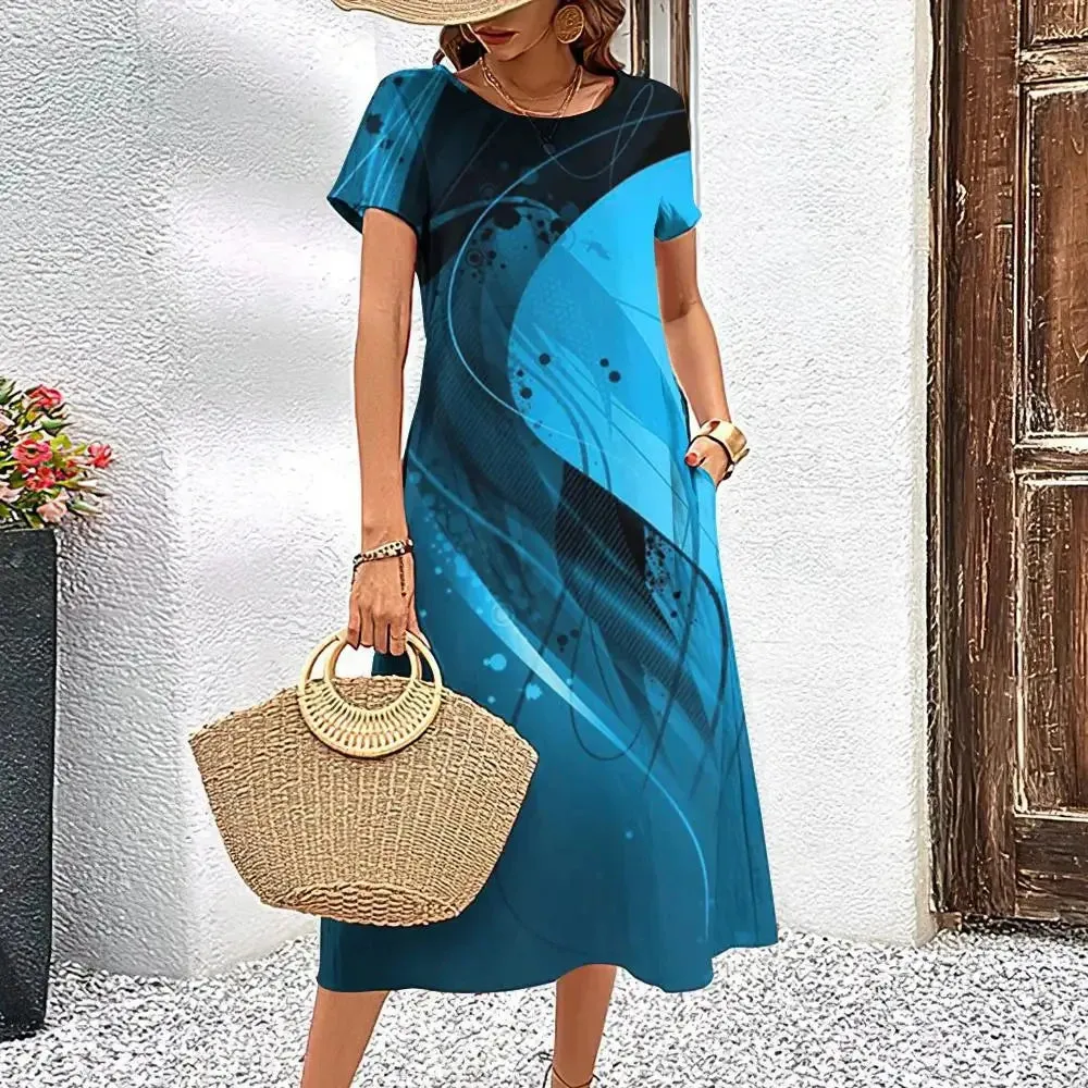 Elegant Women’s Printed Dress